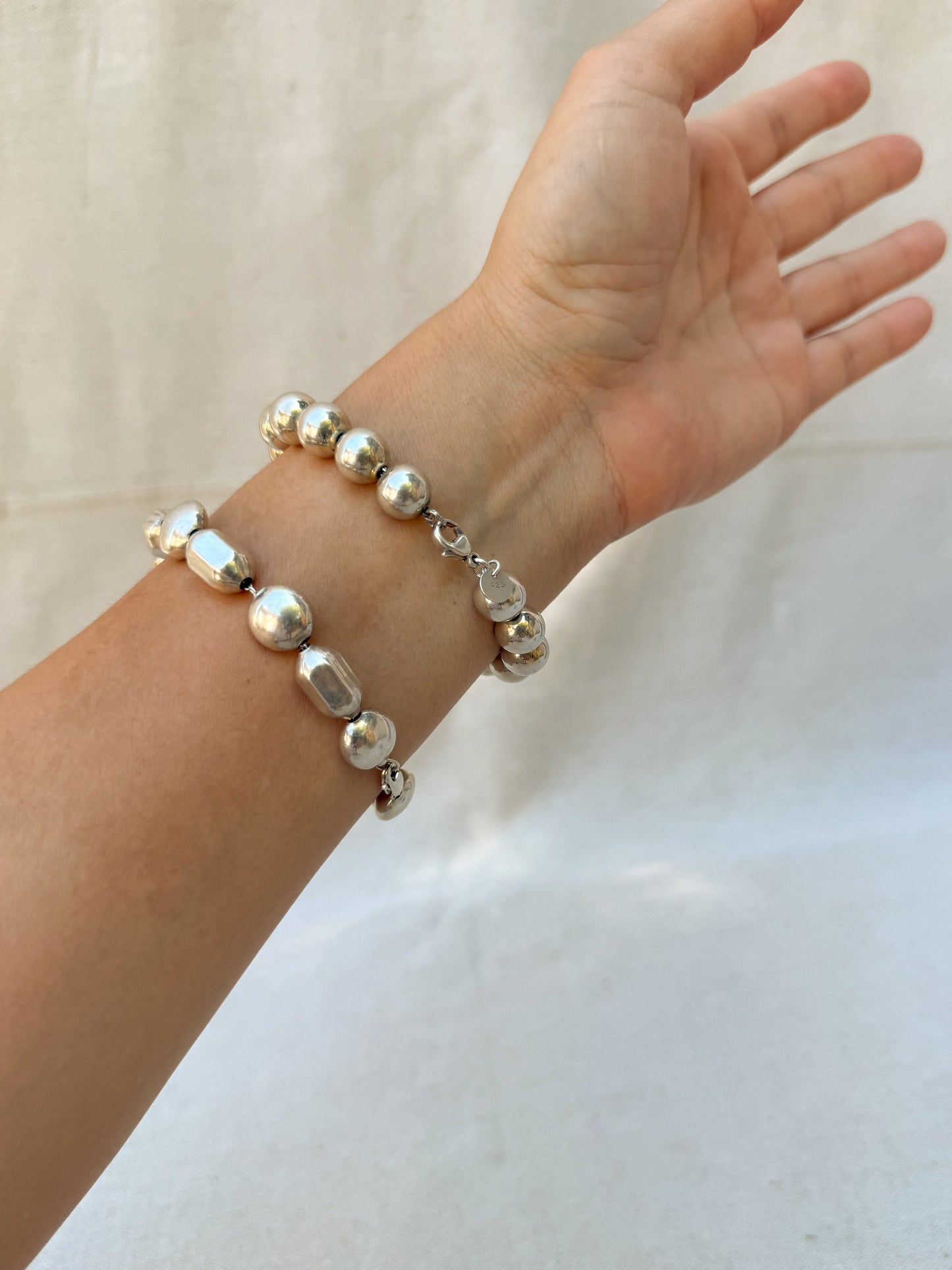 Vintage Geometric shape sterling silver bracelet