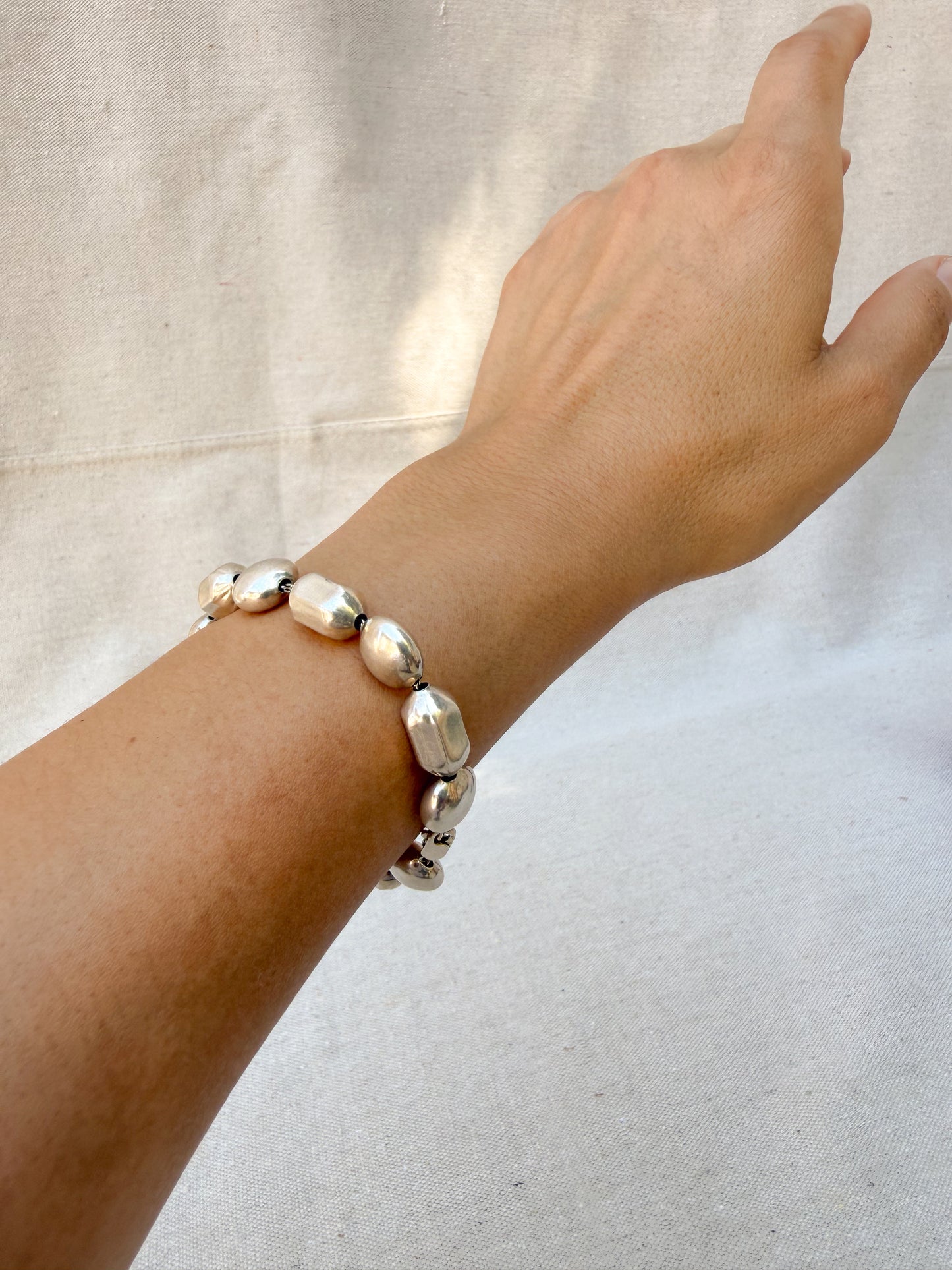 Vintage Geometric shape sterling silver bracelet