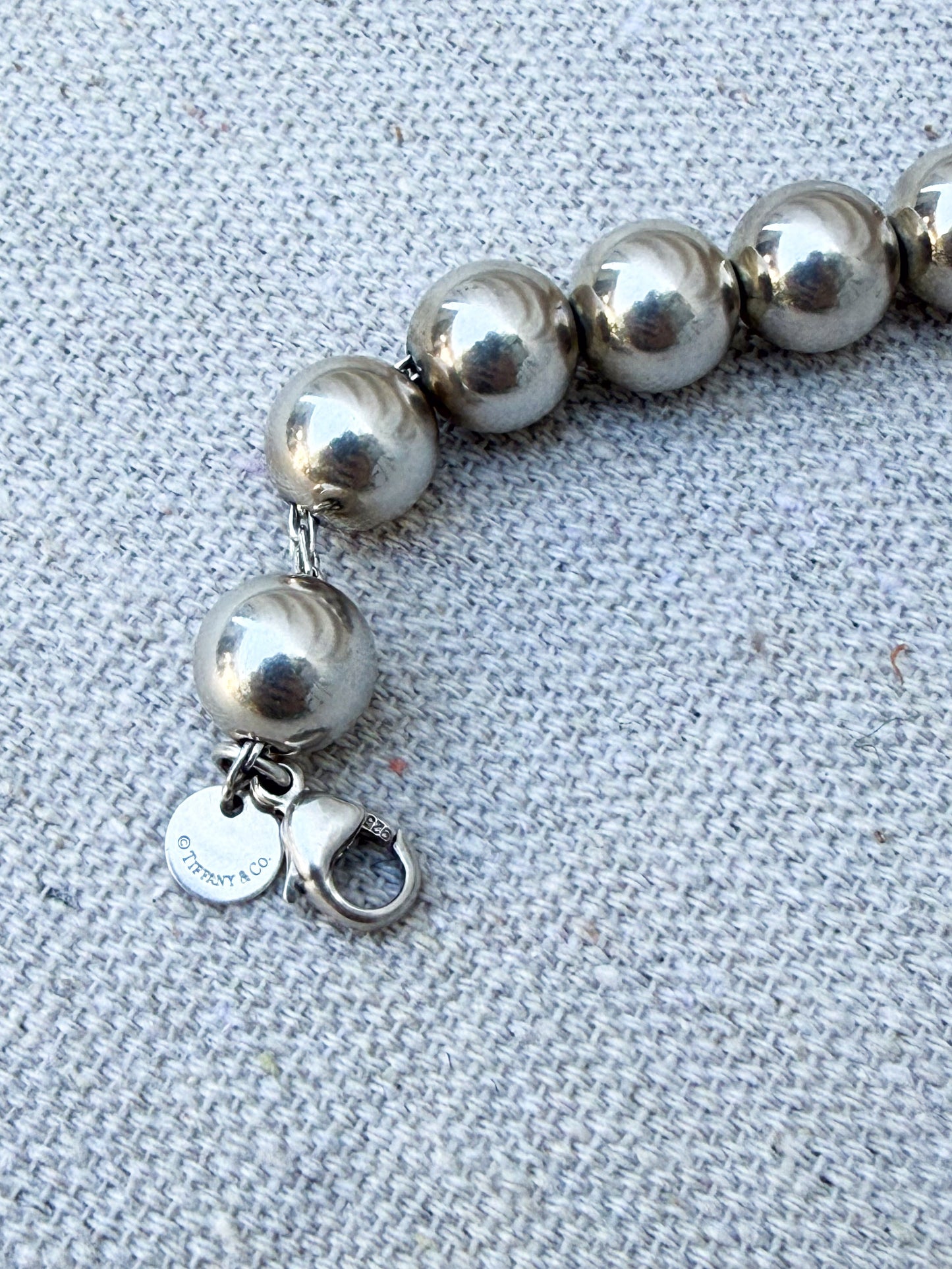 Tiffany & Co Sterling Silver Hardware Ball Bracelet