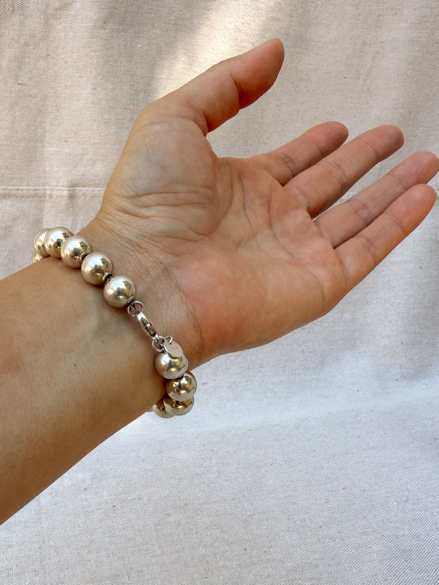 Tiffany & Co Sterling Silver Hardware Ball Bracelet